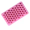 55 griglie Love Food Stampo per cioccolato in silicone Mini Stampi per cottura a forma di cuore Bakeware Stampo per sapone fatto a mano in gelatina