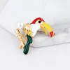 Broches esmalte o pica -pau para mulheres unissex criativo desenho animado Animal Bird Badge Casual Party Broche Pins Presente