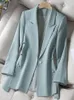 Costumes pour femmes femmes mode Blazer bureau dame classique Chic élégant tempérament couleur unie à manches longues Vintage Blazers