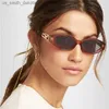 Solglasögon varumärkesdesigner kvinnor lyx små solglasögon oval rektangel solglasögon för män kvalitet trend kvinnliga nyanser glasögon uv400 l230523