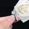 Cluster ringen hart tot 1CT 6,5 mm D kleur moissanite verlovingsring au585 14k witgouden topkwaliteit bruiloft sieraden