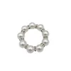 100 -stcs/lot White Pearls Napkin Rings Bruiloft Napkin Buckle voor bruiloftsreceptie feesttafel decoraties benodigdheden