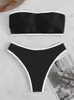 2023 New Tube Top Rib Vita alta perizoma Set Costumi da bagno bikini estivi da donna P230530