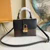 7A Mirror High Quality Tote Bags Shoulder Golden Padlock Single Handle Locky BB Designer Luxury Flap Bag Ladies Brand Handbags Leather Canvas 21cm With Box L072