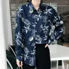 Casual shirts voor heren 3D kokosboomprint heren met lange mouwen Hawaiiaans shirt resort strand oversized Harajuku Top Daily Garment