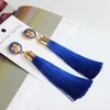 Dangle Earrings Long Tassel Word Typle Exaggerate Drop Knit Acrylic Fashion Hanging Women Jewelry Girls Party Gift