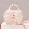 Sacs à main enfants sacs à main et sacs à main en lin filles mignonnes princesse Mini sac à bandoulière Bowknot enfant en bas âge fête perle fourre-tout sacs à main cadeau 230530