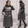 Women's Trench Coats Jacket Winter Women Parka Down Cotton Padded Long Coat Warm Korean Womens Abrigos Mujer Invierno 2023 KJ663 S