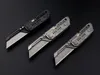 NAITHAWK Nieuwe Alien Mes Vouwen Cutter Art M390 Damascus Blade Titanium Legering Handvat met Pocket Clip MT8