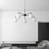 Ljuskronor Glass Ball Chandelier Nordic Minimalist Master Bedroom Living Room Dining Study Magic Bean All Copper Lighting Earmures