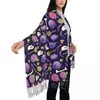 Sciarpe Sciarpa da donna Inverno Teschi di Halloween Stampa Sottile Mantello caldo Avvolge Bandana femminile Pashmina Nappa lunga