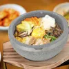 Kommen bibimbap keuken huishouden Koreaanse stenen pot ramen geïsoleerde komsoep