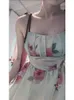 フレンチピンクストラップドレス女性の夏のプリンセス古代ビンテージドレス甘いウエディングドレスベスティドスミダバレパラムージェルデベラノ