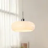 Kroonluchters LED Modern Oranje Wit Glas Kroonluchter Verlichting Voor Woonkamer Eetkamer Slaapkamer Studie Indoor Opknoping Dimbare Home Deco Lamp