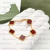 4 / Trèfle à quatre feuilles charmes femmes Bracelet femmes créateurs de bijoux Bracelet lien en or Chaîne Agate Shell Nacre 5 couleurs Cadeaux d'anniversaire en acier inoxydable