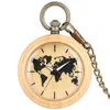 Pocket Watches Watch Pattern Dial Bamboo Rough Chain Pendant For Women Men Clock On The
