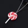 Pendentif Colliers Mignon Bijoux Lollipop Collier 2023 Spirale Pour Femmes Enfants Cadeaux D'anniversaire