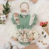 Ensembles de vêtements été nouveau-né bébé fille ensemble de vêtements barboteuse sans manches pour enfants tenues pour enfants combinaison jupe salon