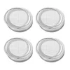 Dinnerware Sets 4 Pcs Mason Jar Sprout Lids Sprouting Stainless Steel Screen Kit Split Cover Wide Mouth Jars