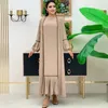 Ethnic Clothing Elegant Muslim Long Modest Dress for Women Ramadan Arabic Femme Dubai Abaya Turkey Moroccan Kaftan Robe Evening Party Gown 230529