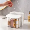 Storage Boxes 1 PCS Cotton Box Household Dustproof With Lid Multifunctional Powder Puff Makeup Remover Compartment