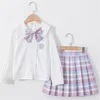 Clothing Sets Baby Girls Designer Dress Suits Kids Luxury Clothing Sets Girls Skirt Childrens Classic Clothes Sets bowknot Clothing Regular Suits