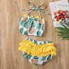 Clothing Sets Summer Swimsuit Kid Baby Girl Watermelon Pineapple Halter Swimwear Bikini Set Bathing Swimming Clothes