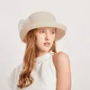 Berets Sun Hat Wedding Hats Big Brim Flower Stitching Adjustable Trendy Dress Up Soft Rolling Edge Net Yarn Women For