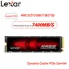 Drives Lexar SSD NVME M2 7500MB / S 512 Go 1TB 2TB M.2 2280 PCIE 4.0 Disque dur 3.0 INTERNAL INTERNE Solid State pour PlayStation 5 / ordinateur portable