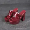 Sandalen zomer vrouwen blokkeren hak schoenen solide dikke high casual open teen platform sandalia feminina vrouw 2023