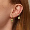 Stud 925 Sterling Silver Ear Needle Hoop Earrings Green Crystal Multiple Styles Earring For Fashion Light Luxury Enamel Fine Jewelry J230529