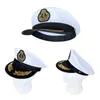 Berets 2xpc kapitan kapelusze marynarz kostium akcesoria na maskaradę imprezową morską rejs
