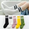 1-12 ans enfants garçons tout-petits filles chaussettes genou haut long doux coton bébé chaussettes rayure enfant école sport chaussette quatre saisons en gros