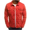 QNPQYX New Mens Designer Jackets Vintage Solid Color Denim Cowboy Shirts Male Female Winter Thin Jacket Casual Coat