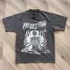 Summer Hellstar Designer Short Men's Plus Tees Hellstar T-shirt Rappeur Wash Grey Heavy Craft Unisexe Manches courtes Haut Haute Couture Rétro Femme T-shirt 62tsp