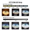 COB CCT LED Bandes 24V DC12V 608LEDs FCOB LED Lumière Dimmable Double Couleur 10MM PCB 5M Haute Densité Flexible Ra90 Bande Linéaire