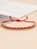 Strand Yastyt Red Black Rope Golden Bead Armband för kvinnor handgjorda armband boho smycken set mode vänskap trendig