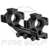 25.4mm/30mm Anello Tri-Side Mount Cantilever Doppio Anello See-through Scope Sight Fixture Fit 20mm Rail Hunting