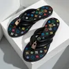 Luxury Slippers Slide Brand Designers Women Ladies Summer Slides Metallic Slide Sandals Flip Flop Slippers For Women Beach Walk Slippers Slipper Shoes