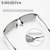 Sunglasses KINGSEVEN NEW Upgrade Fashion Men's Aluminum Sunglasses Polarized Rimless Simple Design Driving Sun Glasses Brand Men UV400 L230523