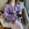 Racing Jackets 2023 Spring And Autumn Korean Version Casual Top Small Loose Slim Purple Denim Short Coat Female