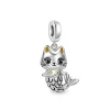 Pour les breloques pandora perles en argent sterling femmes sirène plage flamant rose pendentif