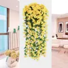 Fleurs décoratives 1 pièce artificielle feuille de lierre guirlande vigne tenture murale pour fête mariage bureau décor à la maison