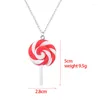 Pendentif Colliers Mignon Bijoux Lollipop Collier 2023 Spirale Pour Femmes Enfants Cadeaux D'anniversaire