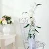 Decorative Flowers White Artificial for Home Garden Decoration Romantic Wedding Favor Fake Plants Flower Wall Welcome Sign Guest Card Decor