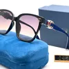 Lyxdesigner solglasögon män kvinnor solglasögon klassiska märke lyxiga solglasögon mode UV400 Goggle med Box Retro Sport Coast Outdoor Travel Sunscreen Glasses