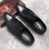 2023 Mens New Business Leather Shoes Summer Lace-Up Fashion Black Brown Островая на ногал