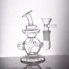 Volcanee Vortex Nargile Tornado Siklon Recycler Cam Bong 14mm Kadın Mini Bong Su Boru Fıskiye Dab Teçhizat Erkek Cam Yağı Boru ve Tütün Kasesi