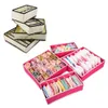 Nya bilar 4pc underkläder BRA -organisator Storage Box 2 Färger Beige/Rose Drawer Closet Organisers Boxes For Underwear Scarfs Socks Bra