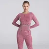 Tute da donna LANTECH Completi sportivi da donna Completi da palestra Pantaloni da fitness Squat Abbigliamento sportivo Leggings Camicia Sport da esercizio Top attivi Abbigliamento J2305